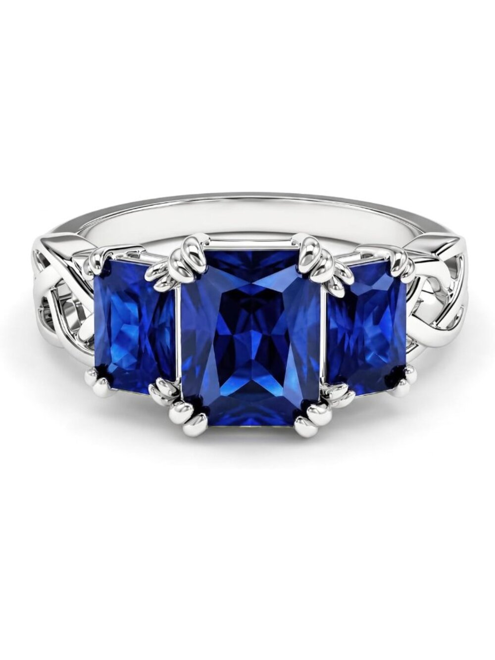 Stunning 3.6CTTW Birthstone Ring for Women | 3-Stone Celtic Knot Promise Ring